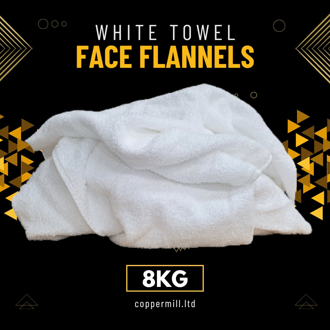 Flannels (White Terry Towelling) (8kg)