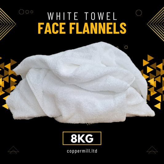 Flannels (White Terry Towelling) (8kg)