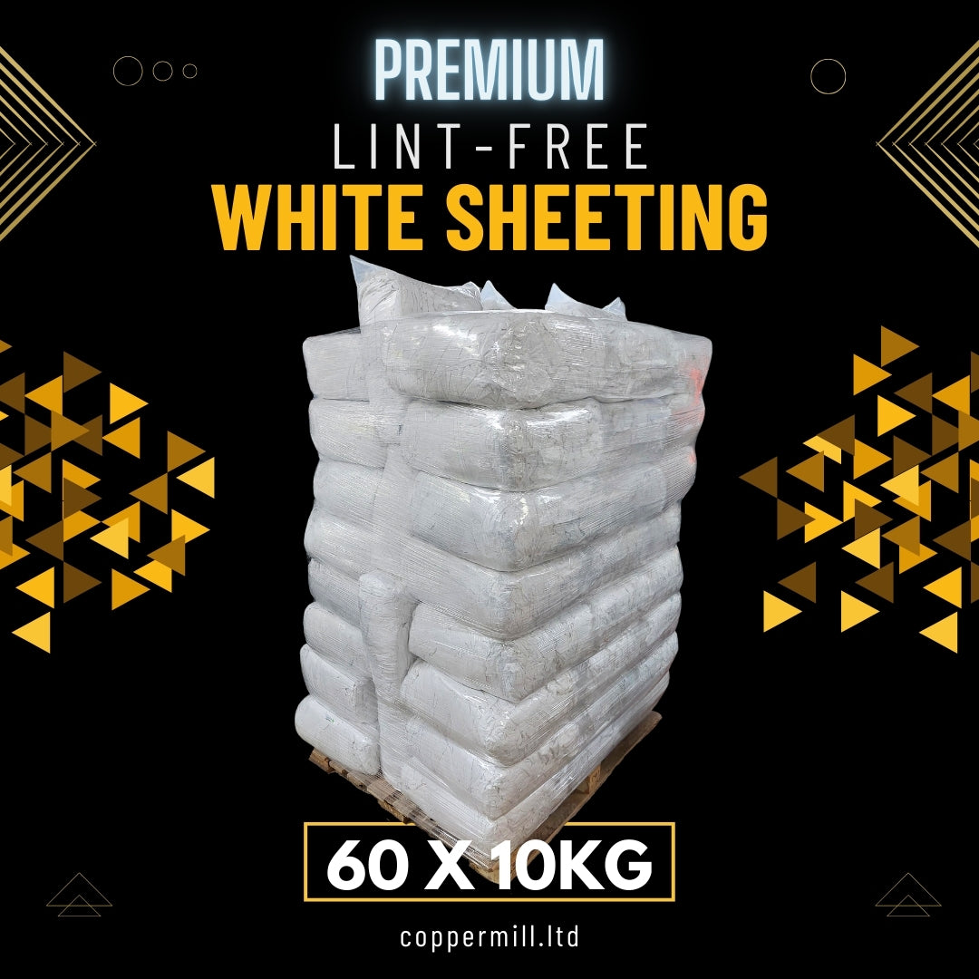 60 x 10kg Premium Lint-Free White Sheeting