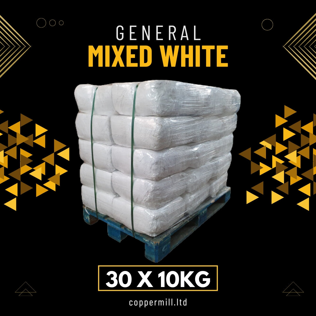 30 x 10kg Mixed White Wipers