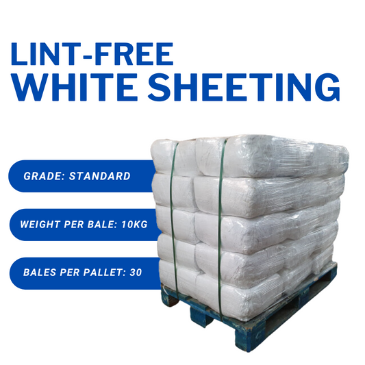 30 x 10kg Lint-Free White Sheeting