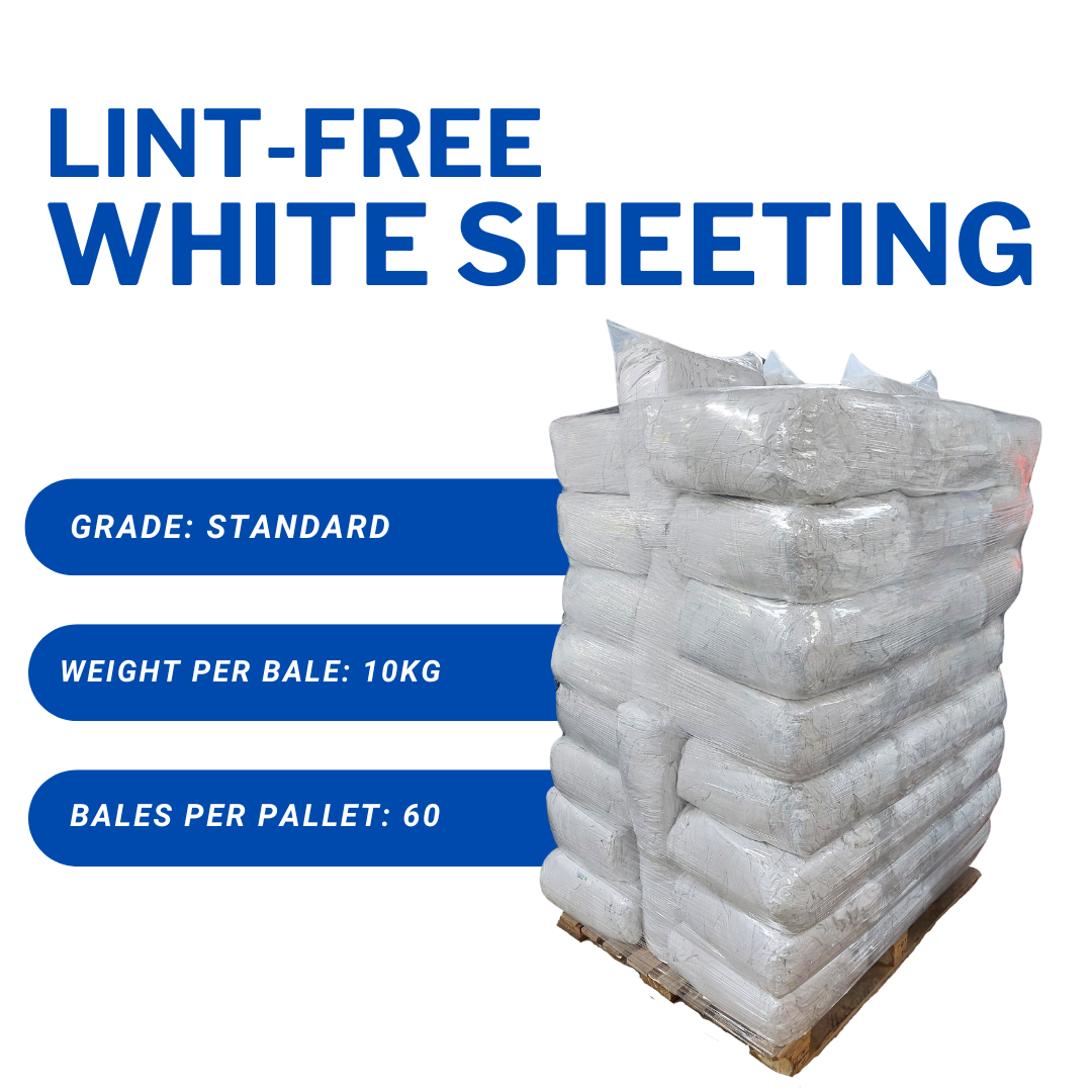 60 x 10kg Lint-Free White Sheeting