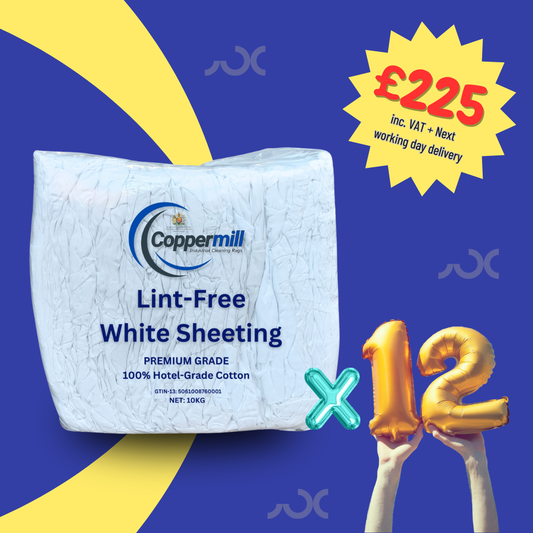BF25 - 12 x Premium Lint-Free White Sheeting (10kg)