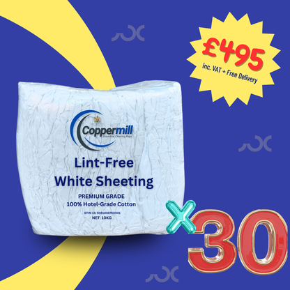 BF25 - 30 x 10kg Premium Lint-Free White Sheeting