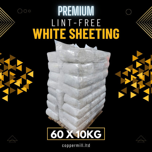 60 x 10kg Premium Lint-Free White Sheeting