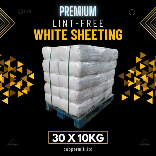 30 x 10kg Premium Lint-Free White Sheeting