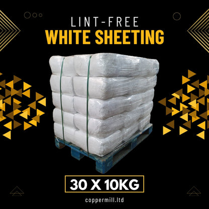 30 x 10kg Lint-Free White Sheeting