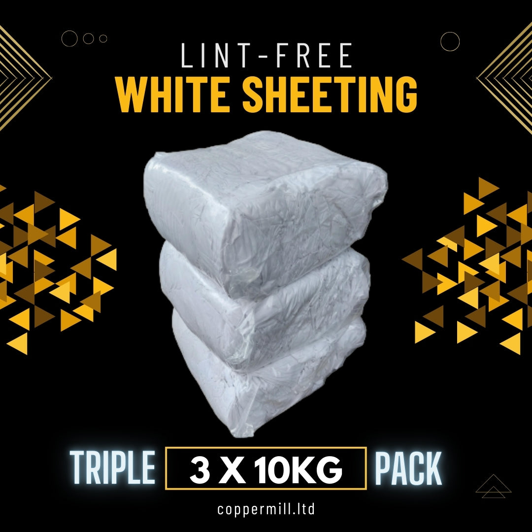 Triple Pack - 3 x 10kg Bales of Lint-Free White Sheeting