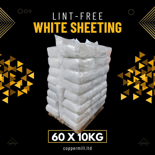 60 x 10kg Lint-Free White Sheeting