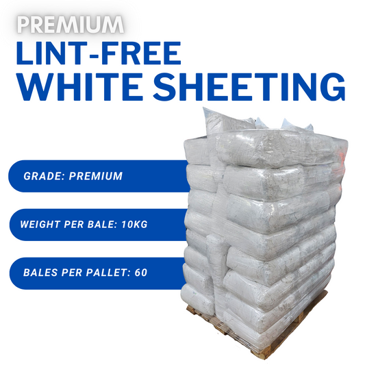 60 x 10kg Premium Lint-Free White Sheeting