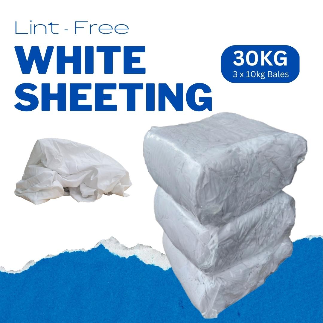 Triple Pack - 3 x 10kg Bales of Lint-Free White Sheeting