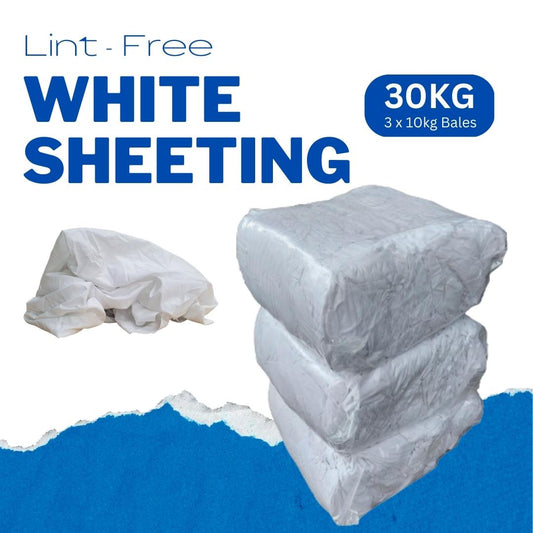 3 x 10kg Bales of Lint-Free White Sheeting