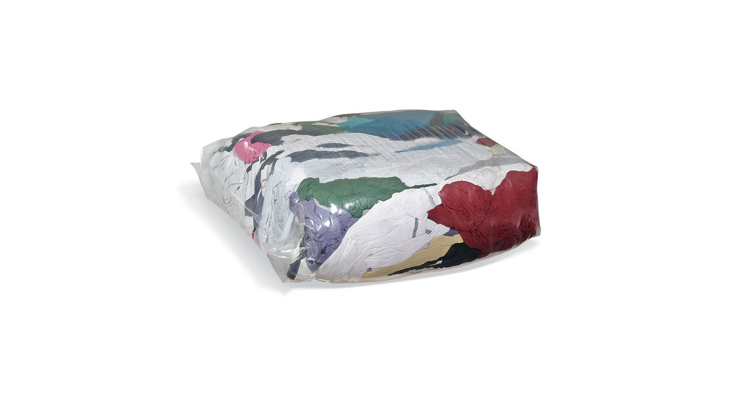 Coppermill Mixed Coloured Cleaning Rags 10kg Squeeze-Packs