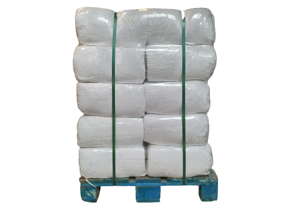 White Linen Cleaning Rags Pallet 10kg 300kg