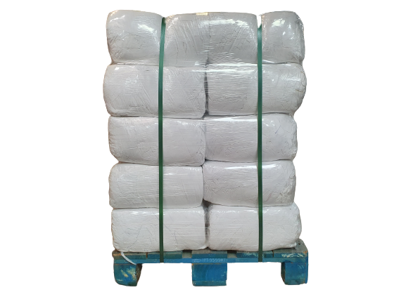 White Sheeting Lint-Free Cotton Cleaning Rags Pallet 10kg 300kg
